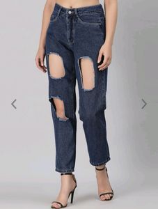 Sale 🔥 Branded Denim Blue Distressed High Rise