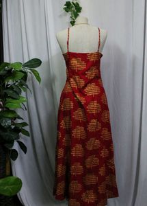 Max Red Color Printed Aline Dress