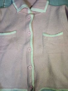 Pink Cardigan with Pockets