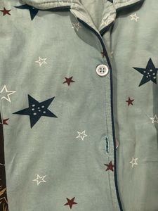 Night Suit Set With Star Pattern