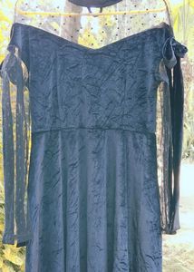 Elegant Black Velvet Dress