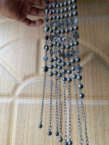 Gunmetal Bead &amp; Charm Body Chains