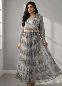 Elegant Floral Print Maxi Dress