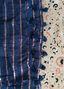Nevy Blue Duptta With Sparkle ✨ Thrid Work