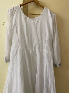Elegant White Anarkali Suit Set