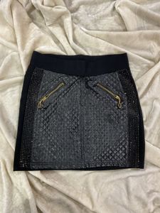 Studded in Style: Luxe Black Skirt