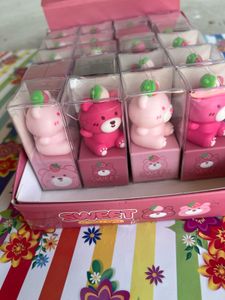 Sweet Strawberry Bear Erasers
