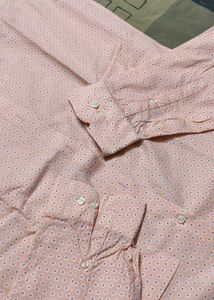 Peter England Men Peach Printed Cotton Mix Shirt