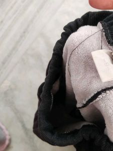 Velvet Joggers with Striped Detail