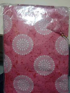 Beautiful Rose Pink Printed Cotton Suit Set