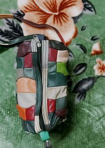 Colorful Patchwork Leather Bag