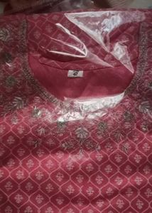 Pink Printed Kurta