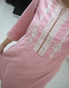Melange Elegant Pink Embroidered Kurta