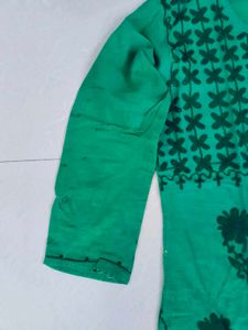 Green Embroidered Kurti