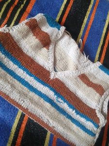 Striped Knitted handmade Sweater Vest