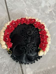 Floral Hair Bun Accessory