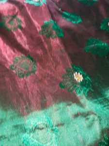 Emerald Green Embellished Fabric