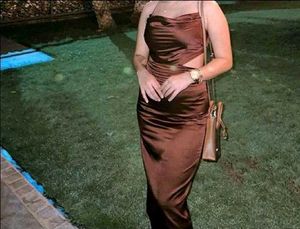 Brand New(Urbanic)Coffee Brown 🤎 Satin Slip Dress