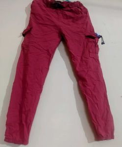 Pink Cargo Jogger For Girls