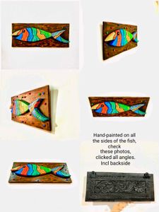 Set of 2 Wooden Fish Wall Arts