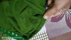 Green &amp; Gold Embroidered Salwar Kameez