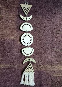 Moon Phases Wooden Wall Hanging