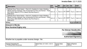 Rose Hair Clips - Set of 6