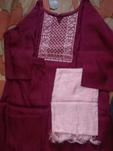 Kurta Pant Dupatta Set For Party Wear