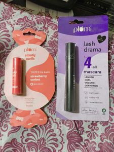 (Sealed)Combo Of Plum Goodness Lip Balm & Mascara