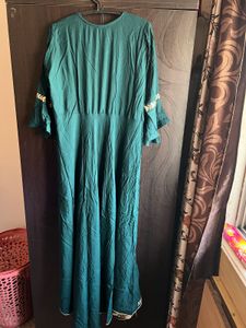 Elegant Green Embroidered Kurta Gown