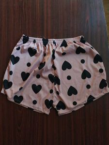 🖤 Adorable Nightwear Set – Black Heart Print 🖤