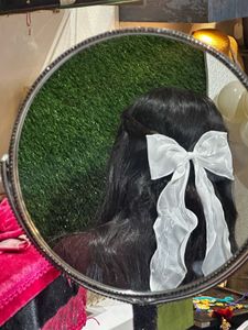 Elegant White Bow Hair Tie