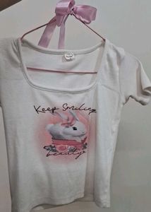 Bunny Printed Crop Top