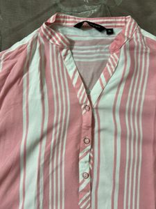 Striped Button-Up Top