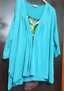 Cyan Color Top For Healthy Girl Or Women 58 Bust