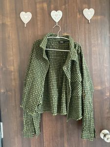 Nuon Green Scrunched Shirt