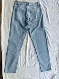 Light Blue Denim Straight Fit Jeans
