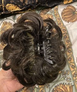 Hair Bun with Claw Clip