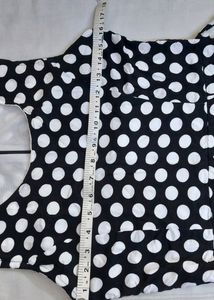 Black Polka Dots Dress/midie