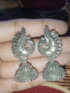 Peacock Jhumka Earrings