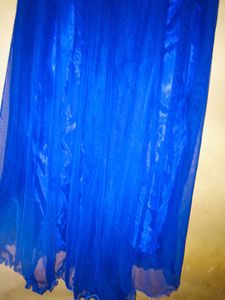Blue Gown Suit Dupatta