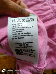 Pink Embroidery Women Shirt