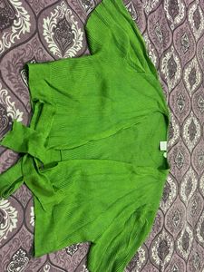 Green Tie-Front Cardigan