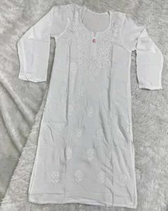 White Beautiful Kurti For Chubby One's