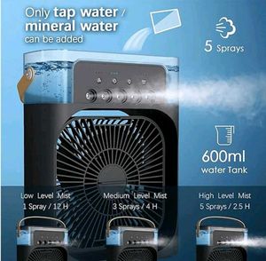 Portable Air Conditioner Fan  7 Colors Led Light