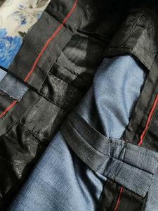 Partywear Men Blue Rayon Two Piece Suit