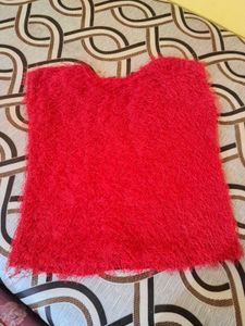 Red Fuzzy  Top