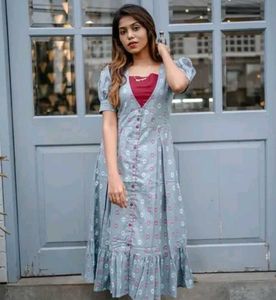 Floral Print Button-Down Dress