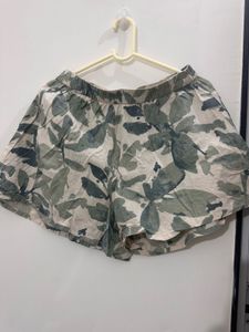 Beach Leafy Loose Fit Shorts, Waist- 30