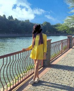 Mini Yellow Dress For Winter’s